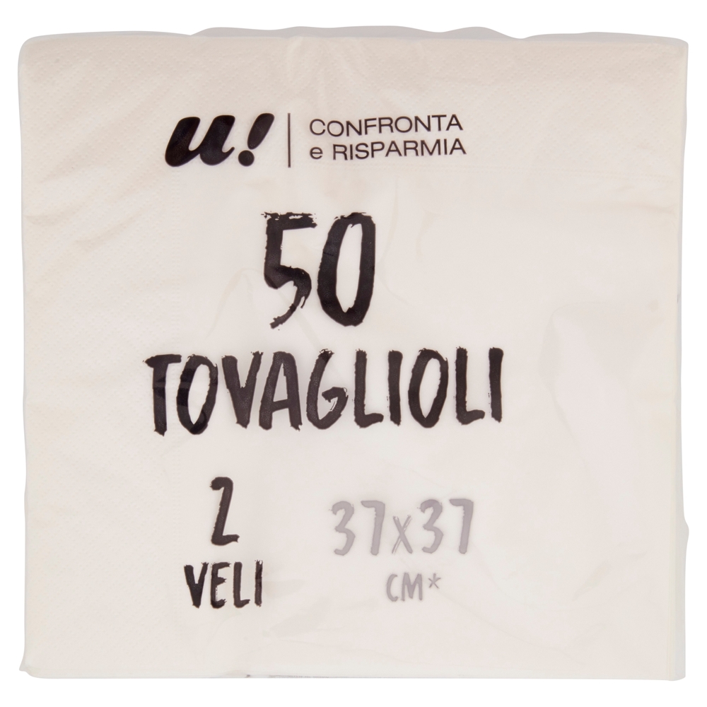50 Tovaglioli 2 Veli Bianchi U! Confronta e Risparmia